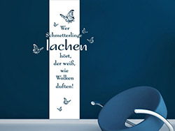 Wandbanner Wer Schmetterlinge...