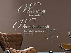 Wandtattoo Wer k�mpft...