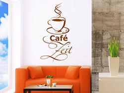Caf Zeit Wandtattoo