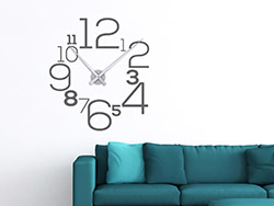 Wandtattoo Uhr Kreative Zahlen