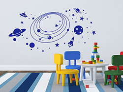 Wandtattoo Weltraum Planeten