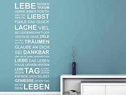 Wandtattoo Geniee jeden Tag, es ist dein Leben