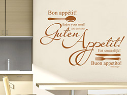 Wandtattoo Guten Appetit verschiedene Sprachen