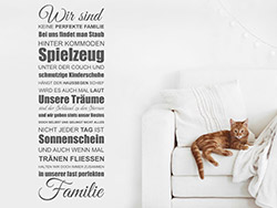 Wandtattoo Keine perfekte Familie