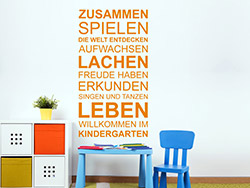 Wandtattoo Willkommen im Kindergarten